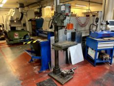 Meddings pillar drill with machine vice