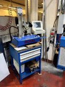 Royal QNX4.0 rapid shrink tool setter with metal framed two drawer table