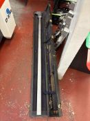 Benson stainless steel vernier caliper, 74" with wooden case