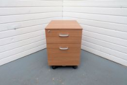 2 Drawer Under Desk Drawer Cabinet on Wheels With Lock.
