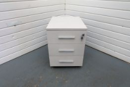 3 Drawer Under Desk Drawer Cabinet on Wheels With Lock and Keys.