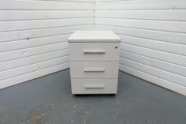 3 Drawer Under Desk Drawer Cabinet on Wheels With Lock.