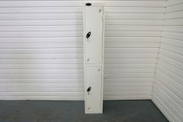Probe White Storage Locker With Locks and Keys.