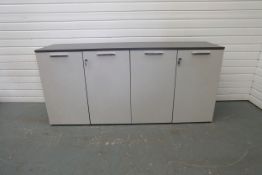 4 Door Office Shelf Unit With Lock and key. 840mm H x 455mm L x 1850mm W.