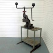 Norton No.4B Bar Press. Throat 7". Daylight 5 3/4". Bar Length 20". Bar Dimensions 3 1/2" x 2 1/4".