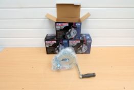 3 x Sealey 540kg Geared Hand Winches.