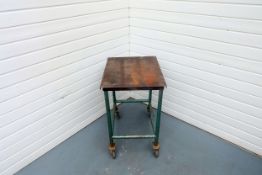 Steele Table on Wheels. L: 610mm. W: 500mm. H: 760mm.