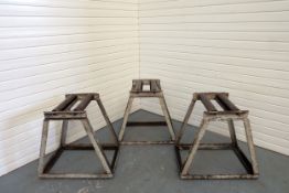 3 x Roller Stand. Height 29". Length of Rollers 18".