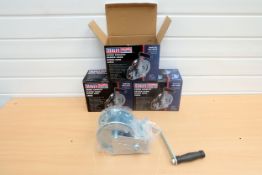 3 x Sealey 540kg Geared Hand Winches.