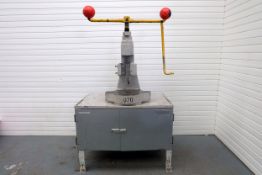 Norton No.8 Fly Press on Steel Cabinet. Throat Depth 7". Daylight 8 1/2".