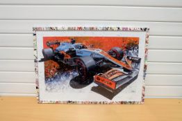 The 2021 Gulf McLaren of Lando Norris at Monaco Limited Edition Print by Dave Johnson.