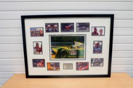 Michael Schumacher 7 Times Formula One World Champion Signed Canvas Print.