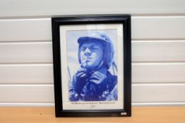 Steve McQueen Canvas Print 'For Gods Who Need to Ride Like the Devil - Heaven Will Have to Wait'.