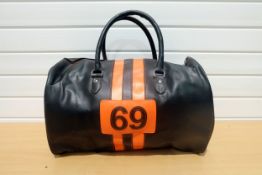 Larrini No.69 Weekender Bag Black & Orange