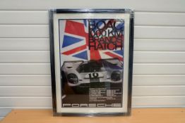 Porsche Bouc 000km Brands Hatch Canvas Print in Frame.