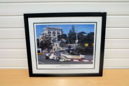 Jenson Button 2009 Monaco Grand Prix Limited Edition Signed Canvas Print.