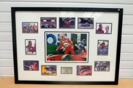 Michael Schumacher 7 Times Formula One World Champion Signed Canvas Print.