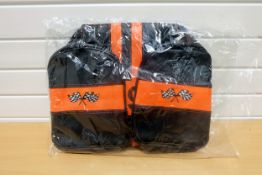 Larrini No.69 Weekender Bag Black & Orange