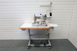 Siruba F007KD Flat Bed Interlock Stitch Machine for Tape Binding. Ex Display.