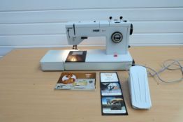 PFAFF 1221 Sewing Machine With Plastic Cover.