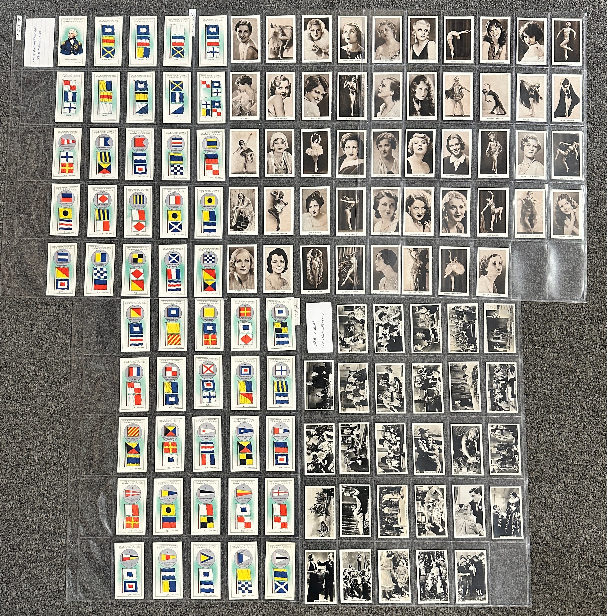 Cigarette cards, collection of complete sets in large sleeves, in very ...
