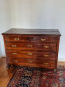 Alte, fünfschübige Kommode um 1800