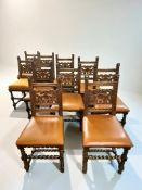 Satz aus 10 Gründerzeit-Stühlen