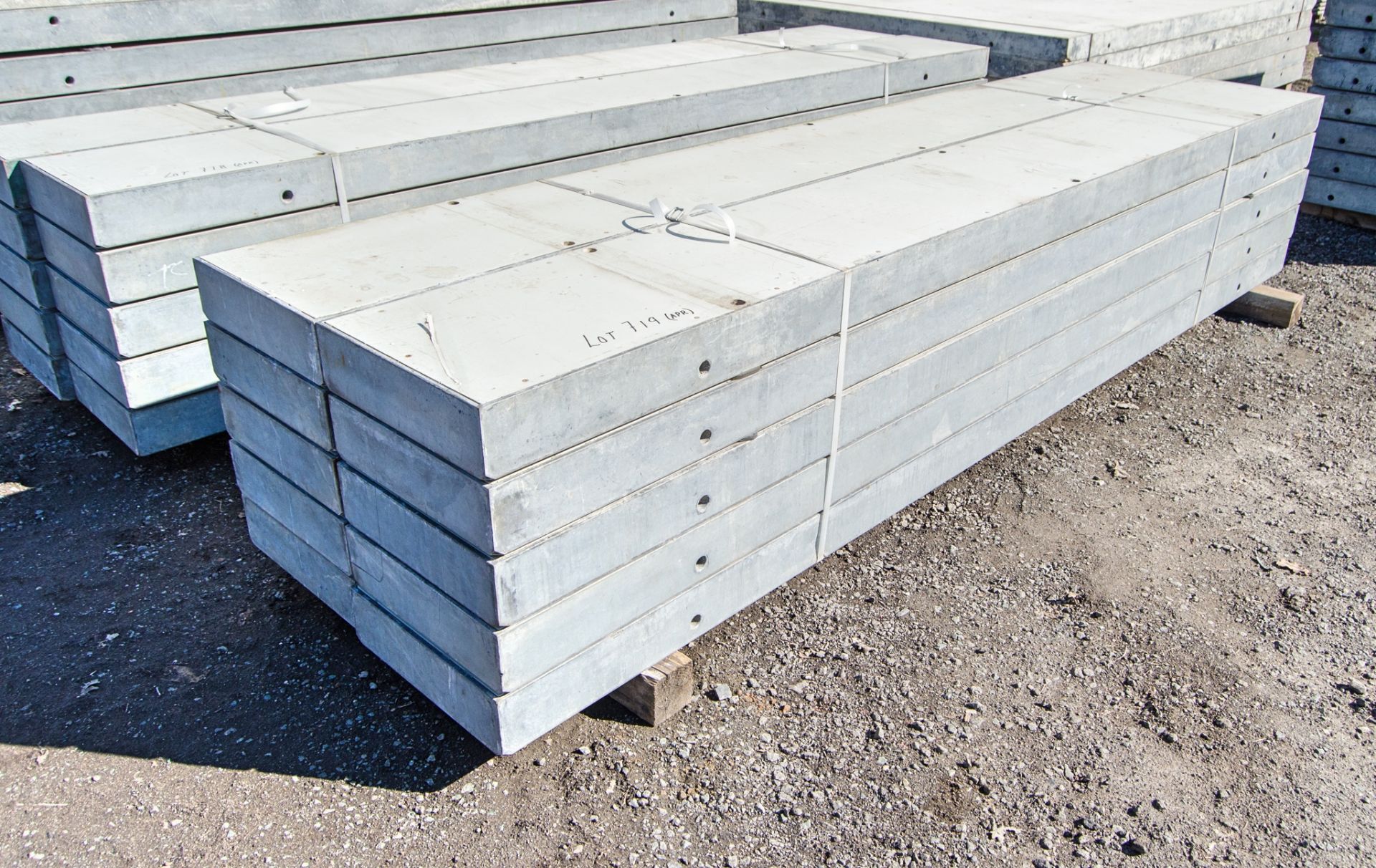 10 - MEVA 3.5 metre x 0.45 metre concrete road slab shutters