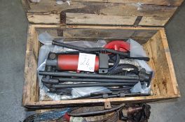 Hydraulic pipe bender c/w tooling and carry case