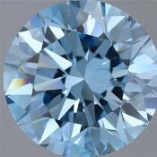 Round Brilliant Cut Diamond 3.50 Carat Fancy Vivid Blue VS1 Clarity EX, EX IGI Certificate