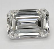 Emerald Cut Diamond F Colour VS2 Clarity 8.00 Carat EX EX - IGI Certificate