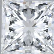 Princess Cut Diamond F Colour VS2 Clarity 2.60 Carat EX EX IGI Certificate