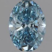 Oval Cut Diamond 1.00 Carat Fancy Blue VS1 Clarity EX, EX IGI Certificate