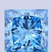Princess Cut Diamond 1.00 Carat Fancy Blue VS1 Clarity IGI Certificate