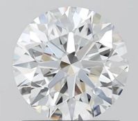 Round Brilliant Cut Diamond 8.00 Carat, F Colour, VS2 Clarity ID EX EX IGI Certificate