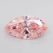 Marquise Cut Diamond 1.00 Carat Fancy Intense Pink VS1 Clarity IGI Certificate