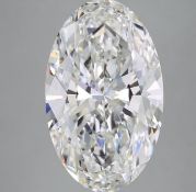 Oval Cut 8.00 Carat Diamond F Colour, VS1 Clarity, EX EX, IGI Certificate