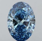 Oval Diamond 5.00 Carat Fancy Blue Colour VS2 Clarity EX EX - IGI Certificate
