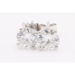 Round Brilliant Cut 1.50 Carat ( Natural Diamond ) Earrings In 18K White Gold - EDR Report
