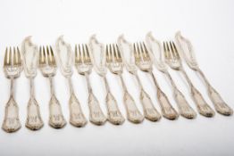 Jugendstil-Fischbesteck für 6 Personen