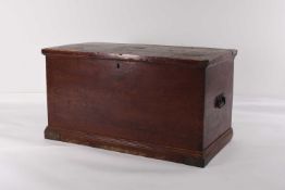 A 19th century stained pine campaign chest