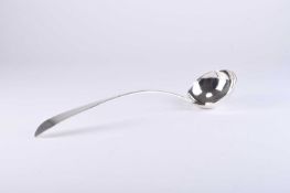 A George III Scottish silver soup ladle