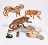 A group of Beswick animals together with a koala