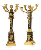 Paar attraktive grosse klassizistische Kerzenleuchter