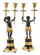 Paar französische Kerzenleuchter