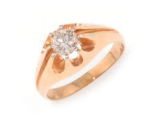 Ring, Brillant ca. 0,64 ct (Cr si), 585er Gold ca. 5,6 g, Ringweite 58