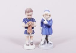 Zwei Kinder-Figuren, Royal Copenhagen, 2. Hälfte 20.Jh.