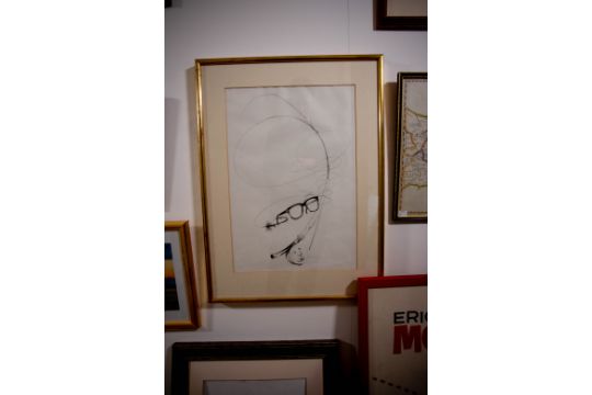 David Hughes (British, b.1952) Original caricature illustration of Eric Morecambe's glasses hooked - Image 2 of 6