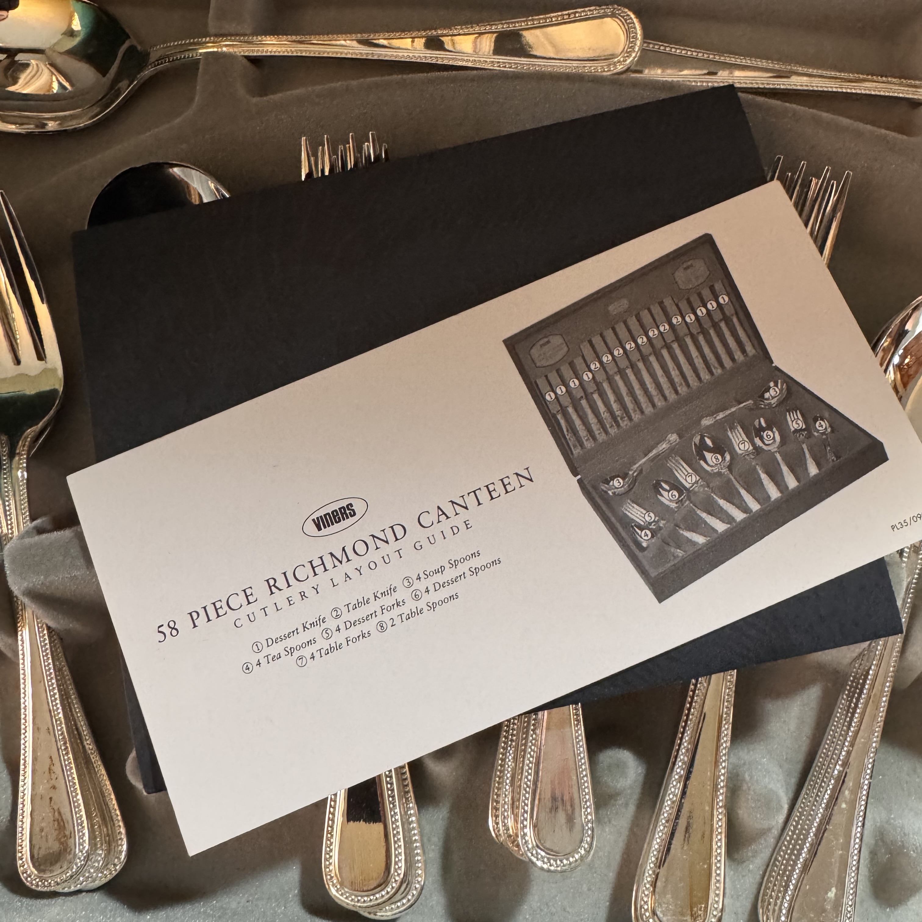 A Viners 58 piece Richmond canteen of cutlery - "Guild Silver Collection" - Image 2 of 3