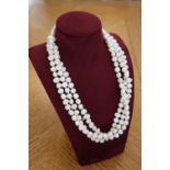 PEARL EFFECT BEAD NECKLACE